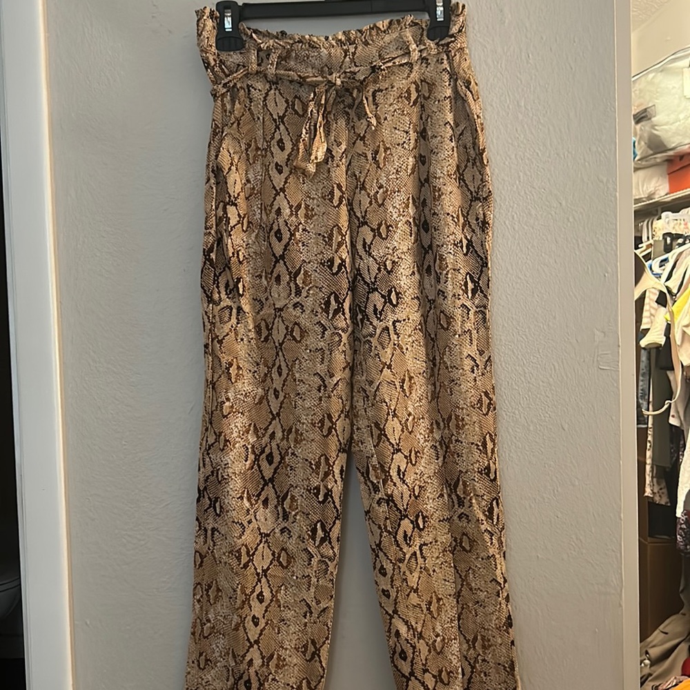 Snake print pants